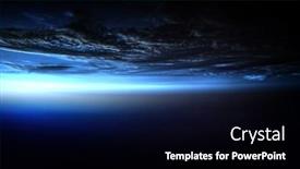  Presentation with media image - Beautiful PPT theme featuring image-of-outer-space-mixed backdrop and a black colored foreground