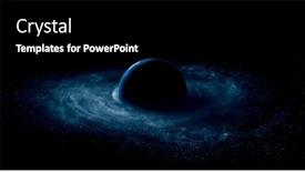  Presentation with media image - Slide deck consisting of image-of-outer-space-mixed background and a black colored foreground