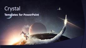  Presentation with outer space - Presentation theme featuring image-of-outer-space-mixed background and a wine colored foreground