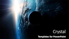  Presentation with media image - Slides enhanced with image-of-outer-space-mixed background and a black colored foreground