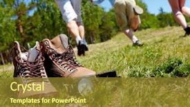  Presentation with boot camp - Slide deck featuring image of pair of boots background and a tawny brown colored foreground