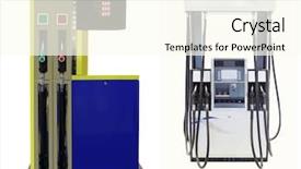  Presentation with pump - Colorful slides enhanced with refuse car - image of petrol pump backdrop and a cream colored foreground