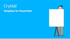  Presentation with blue professional - Slides enhanced with image-of-pictogram-of-man background and a light gray colored foreground