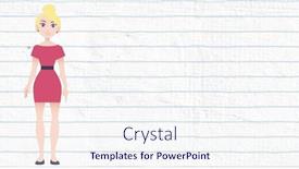  Presentation with education pink - Slide deck consisting of image-of-pictogram-of-woman background and a sky blue colored foreground