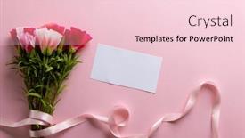  Presentation with mothers - PPT theme having image-of-pink-and-white background and a lemonade colored foreground