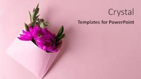  Presentation with mothers - Presentation theme featuring image-of-pink-flowers background and a lemonade colored foreground