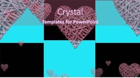  Presentation with romance pink - PPT layouts featuring image-of-pink-hearts-moving background and a tawny brown colored foreground