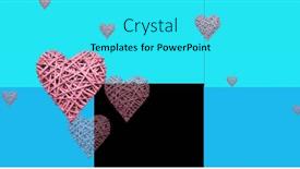  Presentation with romance pink - Presentation enhanced with image-of-pink-hearts-moving background and a cyan colored foreground