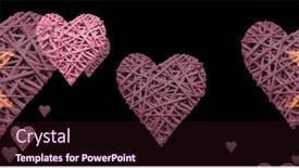  Presentation with romance pink - Theme having image-of-pink-hearts-moving background and a wine colored foreground