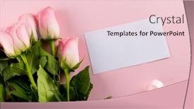  Presentation with mothers - PPT layouts having image-of-pink-tulips background and a lemonade colored foreground