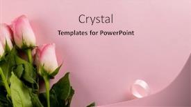  Presentation with mothers day - PPT theme featuring image-of-pink-tulips background and a lemonade colored foreground