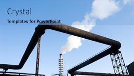  Presentation with pipes - Presentation theme having pipes of large modern background and a light blue colored foreground