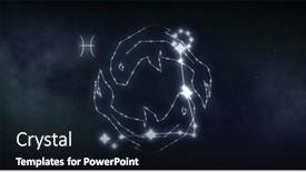  Presentation with zodiac - Presentation design enhanced with image-of-pisces-sign background and a wine colored foreground