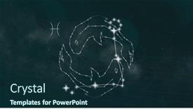  Presentation with astrology - PPT layouts having image-of-pisces-star-sign background and a navy blue colored foreground