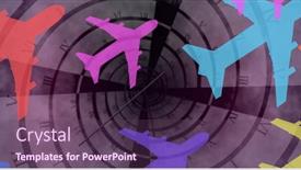  Presentation with green-energy - Slides having image-of-plane-icons-over and a tawny brown colored foreground