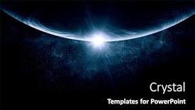  Presentation with outer space - PPT theme consisting of image-of-planet-in-outer background and a black colored foreground