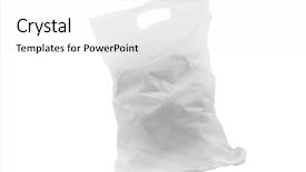  Presentation with plastic bag - PPT layouts consisting of image of plastic bag background and a white colored foreground