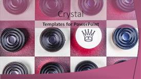  Presentation with chess pieces - Theme featuring image-of-playing-chess-pieces background and a coral colored foreground