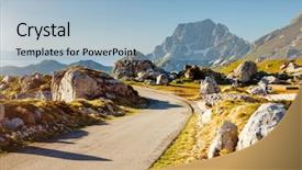  Presentation with earth day - Cool new presentation theme with image of popular travel destination backdrop and a light blue colored foreground