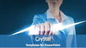  Presentation with lightning - Amazing presentation design having image of powerful businesswoman holding lightning in fist backdrop and a teal colored foreground