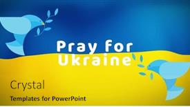  Presentation with international politics - Slides featuring image-of-pray-for-ukraine background and a  colored foreground