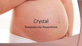  Presentation with motherhood - Slide deck consisting of image of pregnant woman touching her big belly close up motherhood pregnancy people and expectation concept pregnant woman expecting baby background and a coral colored foreground