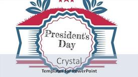  Presentation with president - Slide deck having image-of-president-s-day background and a light blue colored foreground
