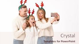  Presentation with antlers - Slides featuring image-of-pretty-family background and a lemonade colored foreground