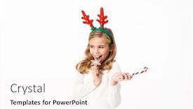  Presentation with antlers - Beautiful presentation featuring image-of-pretty-little-girl backdrop and a sky blue colored foreground