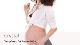  Presentation with motherhood - Cool new PPT layouts with image-of-pretty-pregnant-woman backdrop and a lemonade colored foreground