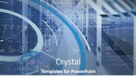  Presentation with informatics - PPT theme with image-of-processing-circle background and a teal colored foreground