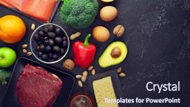  Presentation with pregnancy diet plan - Amazing theme having image of products for diet backdrop and a wine colored foreground