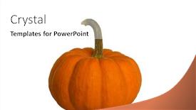  Presentation with clipping - Presentation theme having image of pumpkin on white background and a white colored foreground