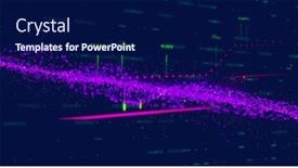  Presentation with green finance - PPT layouts having image-of-purple-wave-pattern background and a navy blue colored foreground