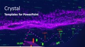  Presentation with green finance - PPT theme enhanced with image-of-purple-wave-pattern background and a navy blue colored foreground