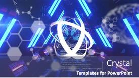  Presentation with data processing - Presentation consisting of image-of-qr-code-neon background and a ocean colored foreground