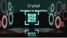  Presentation with connections - PPT theme with image-of-qr-code-over background and a ocean colored foreground