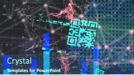  Presentation with black technology - Slide set featuring image-of-qr-code-over background and a ocean colored foreground