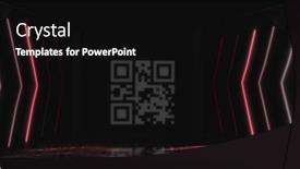  Presentation with code - Slide set having image-of-qr-code-over background and a black colored foreground