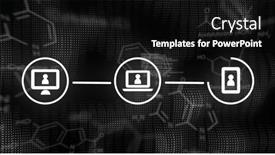  Presentation with social media network - PPT theme having image-of-qr-code background and a black colored foreground