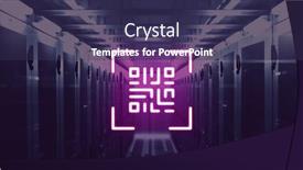  Presentation with data processing - Presentation theme consisting of image-of-qr-code background and a tawny brown colored foreground