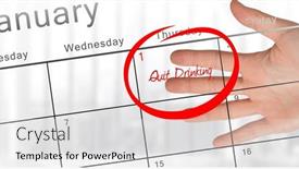  Presentation with alcohol awareness - Theme enhanced with image-of-quit-drinking background and a light gray colored foreground