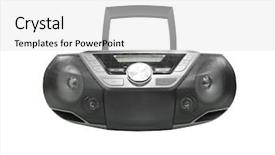  Presentation with barricade tape red and white - Presentation theme consisting of image of radio tape background and a white colored foreground