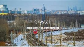  Presentation with railway tracks - Colorful slides enhanced with image-of-railway-tracks backdrop and a dark gray colored foreground