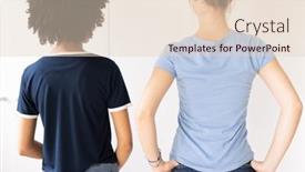  Presentation with diverse women - Theme with image-of-rear-view background and a lemonade colored foreground