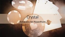  Presentation with color powder - Amazing PPT theme having image of red casino token backdrop and a lemonade colored foreground