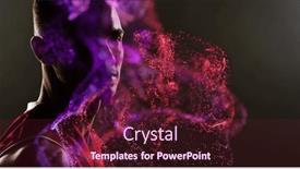  Presentation with competition - PPT theme with image-of-red-particles-over and a wine colored foreground