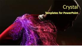  Presentation with competition - Presentation design having image-of-red-particles-over and a wine colored foreground