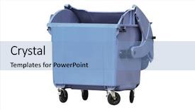  Presentation with bin - Beautiful PPT layouts featuring image of refuse bin backdrop and a light blue colored foreground