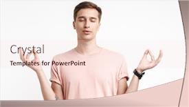  Presentation with basic - Audience pleasing PPT theme consisting of image-of-relaxed-caucasian-man backdrop and a lemonade colored foreground